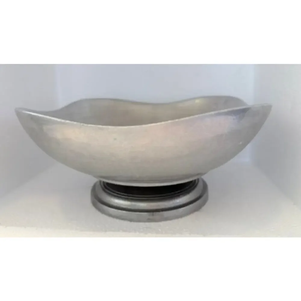 Vtg Wilton Aratale Pewter Footed Serving Bowl Dish Americana 250 Entertaining